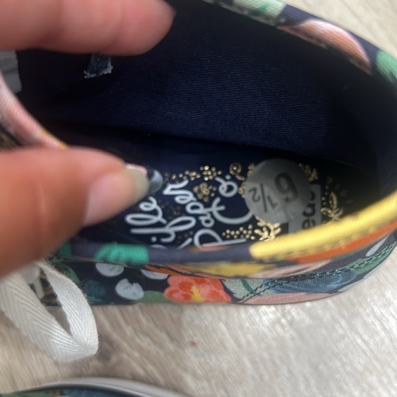 Keds X Rifle Paper The Platform Mid Vintage Blossom Navy 6.5 M - Picture 8 of 9